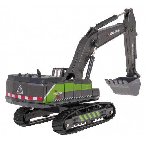 Metal Backhoe/Loader Black - Green