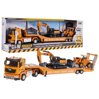 Construction Vehicle Set with Tow Truck