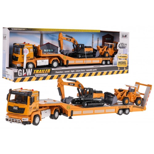 Construction Vehicle Set with Tow Truck