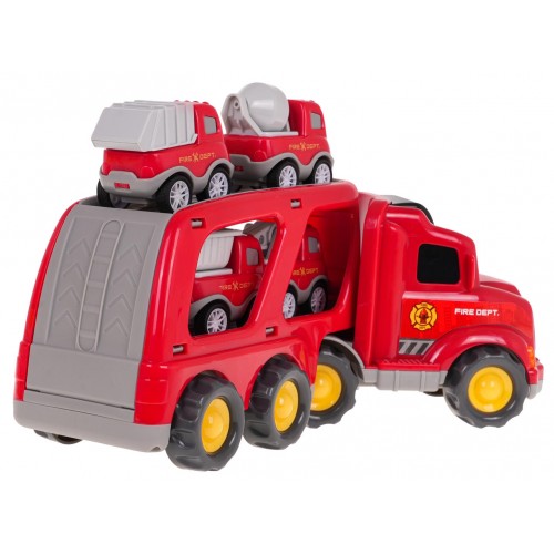 Set of Vehicles: Tow Truck + Fire Trucks