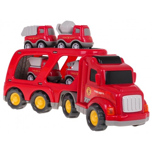 Set of Vehicles: Tow Truck + Fire Trucks