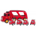 Set of Vehicles: Tow Truck + Fire Trucks