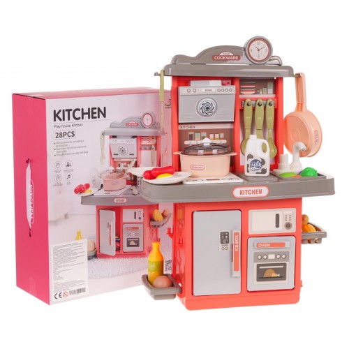 Kitchen Kitchenette with Sound Function 28 pcs. Pink