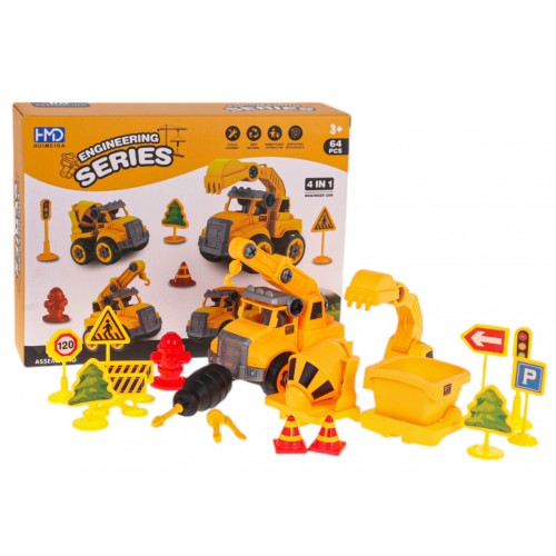 Construction Vehicles Set + Accessories