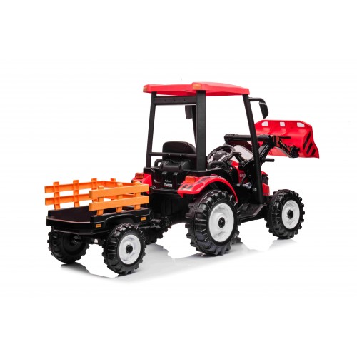 MEGA Tractor D68 Vehicle With Trailer Red