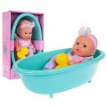 Baby doll with bathtub + accessories