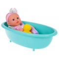 Baby doll with bathtub + accessories