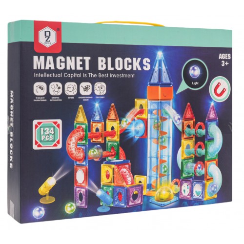 Magnetic Blocks with Light 134pcs.