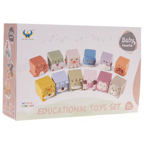 Set of Animal Sensory Cubes 12 pcs.