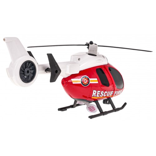 Helicopter + Fire Department Car Set