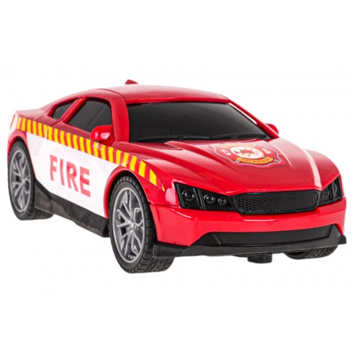 Helicopter + Fire Department Car Set