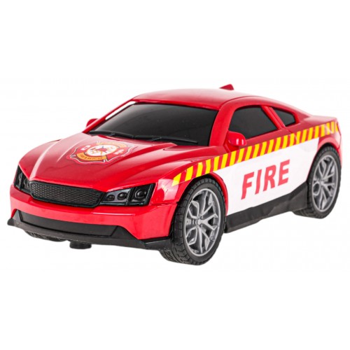 Helicopter + Fire Department Car Set