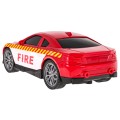 Helicopter + Fire Department Car Set