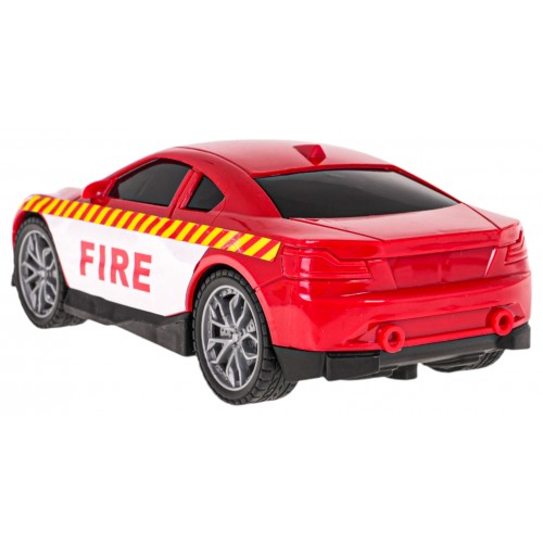 Helicopter + Fire Department Car Set