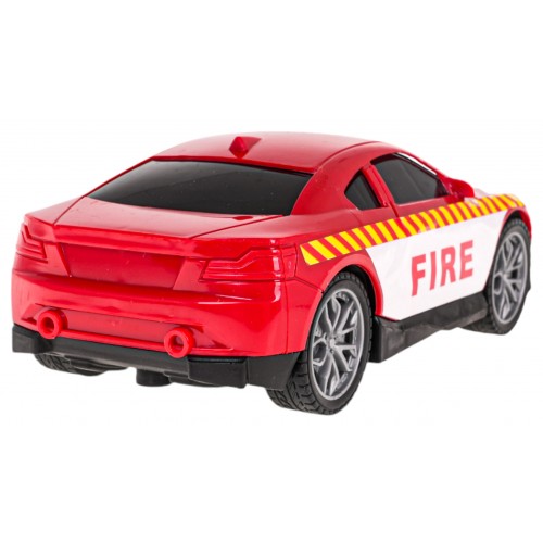 Helicopter + Fire Department Car Set