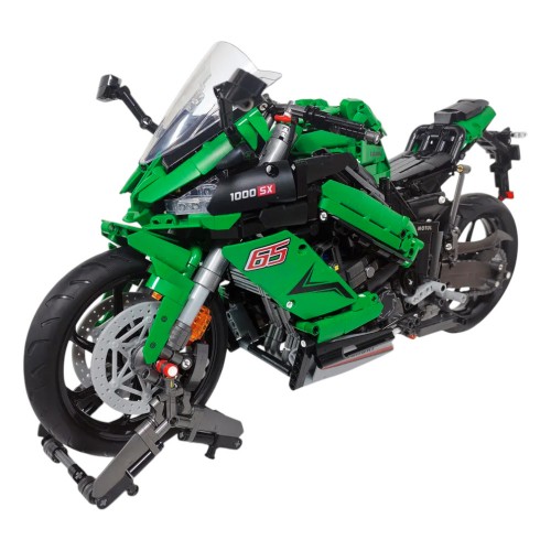 Sports Motorcycle Building Blocks Set Green 2304pcs.