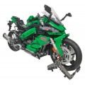 Sports Motorcycle Building Blocks Set Green 2304pcs.