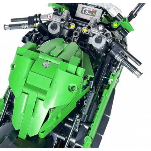 Sports Motorcycle Building Blocks Set Green 2304pcs.