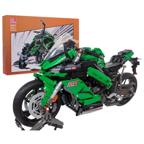 Sports Motorcycle Building Blocks Set Green 2304pcs.