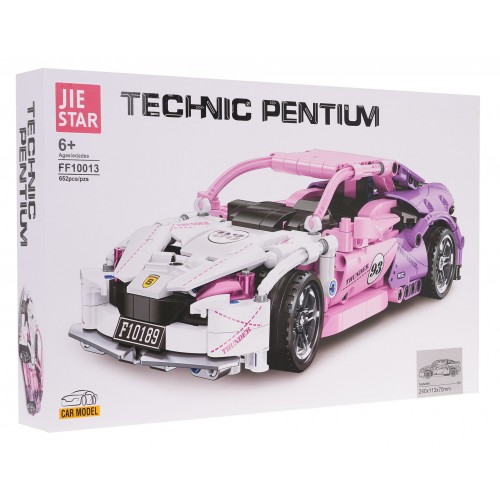 Pink Sports Car Building Blocks Set 652 pcs.