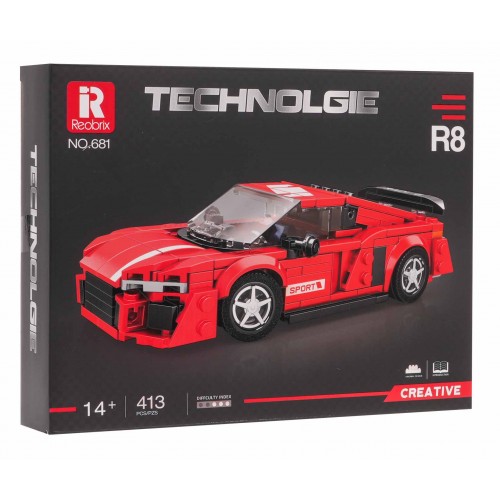 Sports Car Red 413 pcs Brick Set