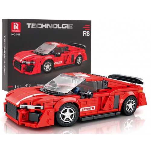 Sports Car Red 413 pcs Brick Set