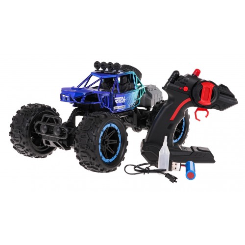 REAL ROCK Crawler with Smoke Function R/C Blue