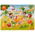 Wooden Puzzle Set Fruits Vegetables