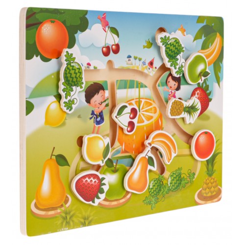 Wooden Puzzle Set Fruits Vegetables