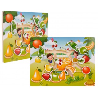 Wooden Puzzle Set Fruits Vegetables