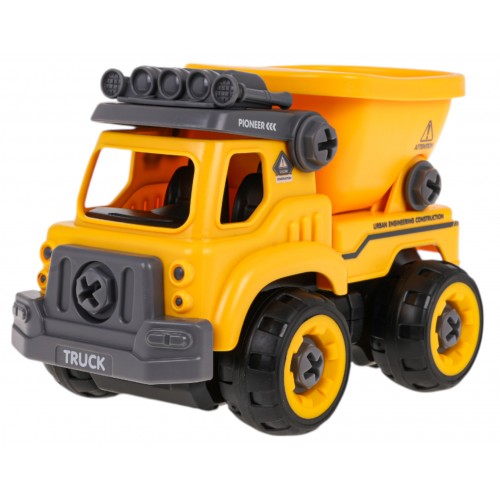 Disassembled dump truck