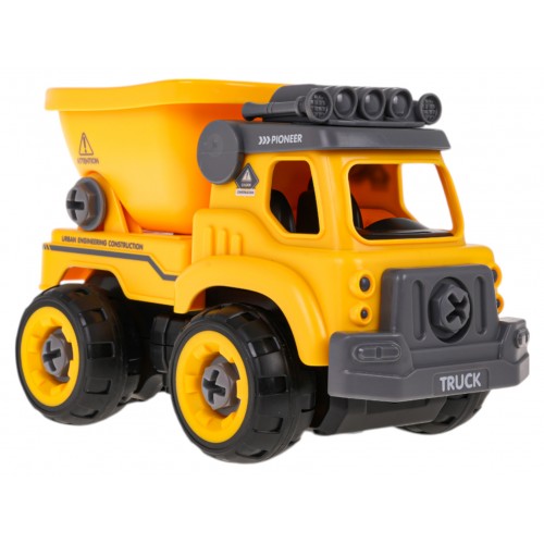 Disassembled dump truck