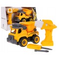 Disassembled dump truck