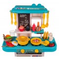 Kitchen Kitchenette with Light Function 43 pieces. Blue