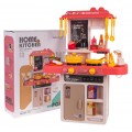 Kitchen Kitchenette with Light Function 43 pieces. Pink