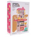 Kitchen Kitchenette with Light, Sound and Water Function 50 pieces. Pink