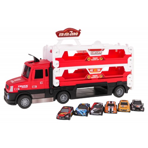 Truck with Launcher 2in1 + Accessories Red