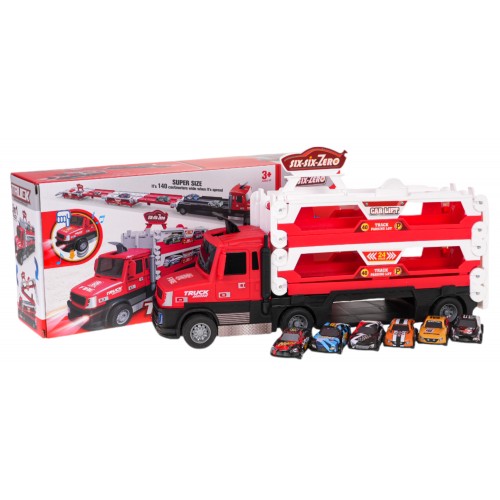 Truck with Launcher 2in1 + Accessories Red