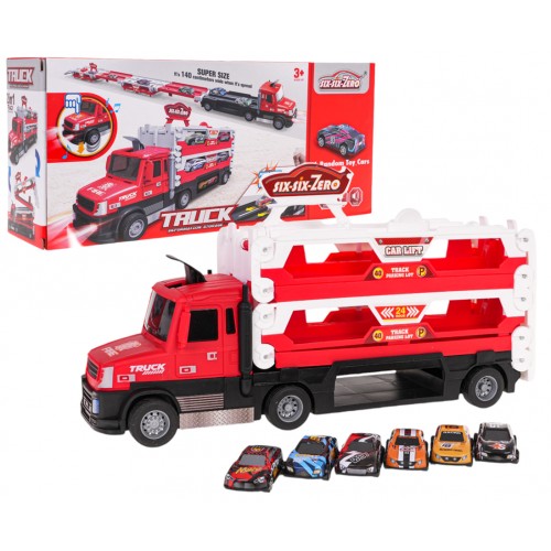 Truck with Launcher 2in1 + Accessories Red