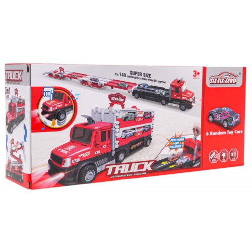 Truck with Launcher 2in1 + Accessories Red