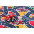 City Fire Department Mat + Soft Car Set