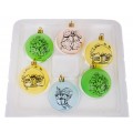 Set of Christmas Baubles with Paints