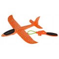 Styrofoam Airplane with Manual Launcher, Orange