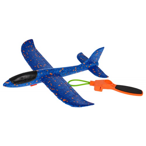 Styrofoam Airplane with Blue Manual Launcher