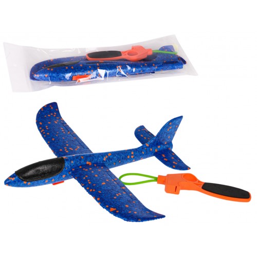 Styrofoam Airplane with Blue Manual Launcher