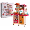 Kitchen Kitchenette with Light and Sound Function 65 pieces. Red