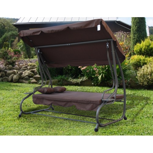 Garden swing Adjustable Seat Textylina 2 x 1 dark brown