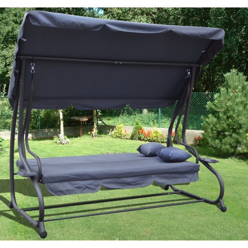 Garden swing Adjustable Seat Textylina 2 x 1 Grey