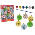 Set of Christmas Baubles with Paints