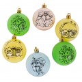 Set of Christmas Baubles with Paints